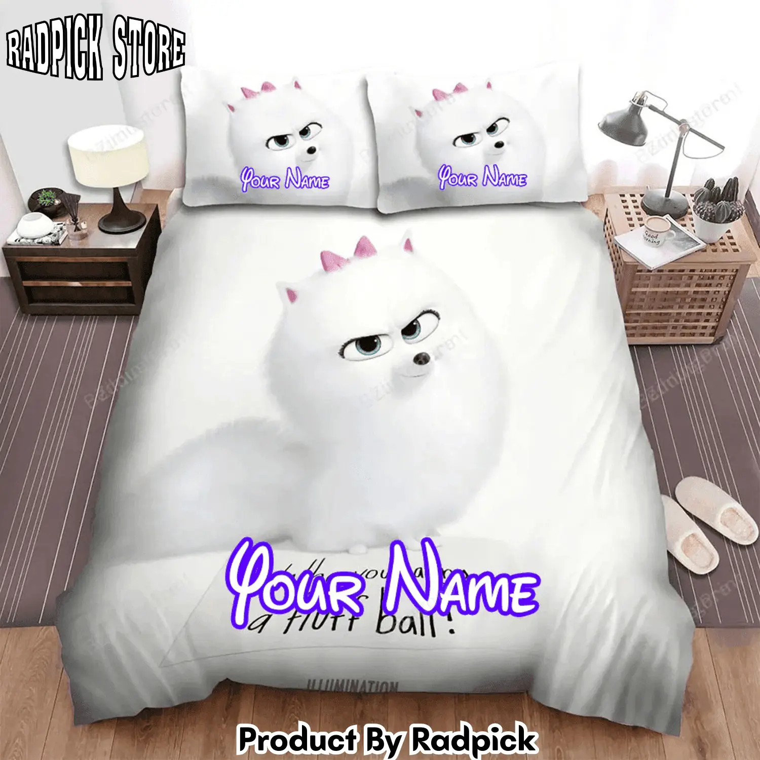 Radpick the secret life of pets 2 gidget poster bed sheets duvet cover personalized name bedding sets rp327961